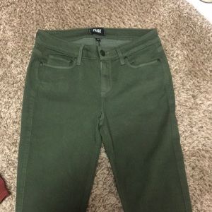Paige size 29 green jeans
